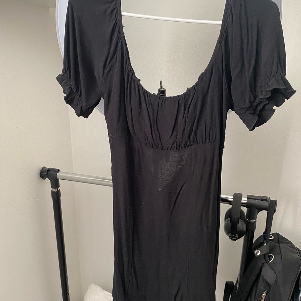 Black zip up dress